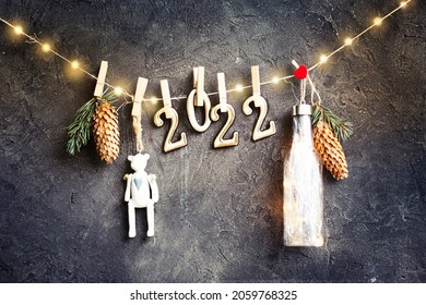 happy new year 2022  background new year holidays card with bright lights - Shutterstock ID 2059768325
