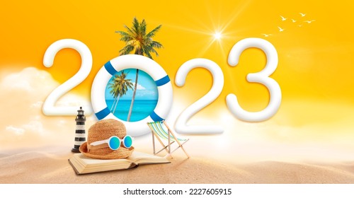 Happy new year 2023. Happiness and travel summer destination concept. - Powered by Shutterstock