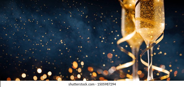 Happy New Year. Christmas and New Year holidays background with copy space. - Shutterstock ID 1505987294