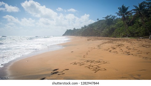 HAPPY NEW YEAR - Puerto Rico - Playa El Cocal - Shutterstock ID 1282947844
