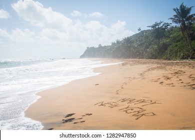 HAPPY NEW YEAR - Puerto Rico - Playa El Cocal - Shutterstock ID 1282947850