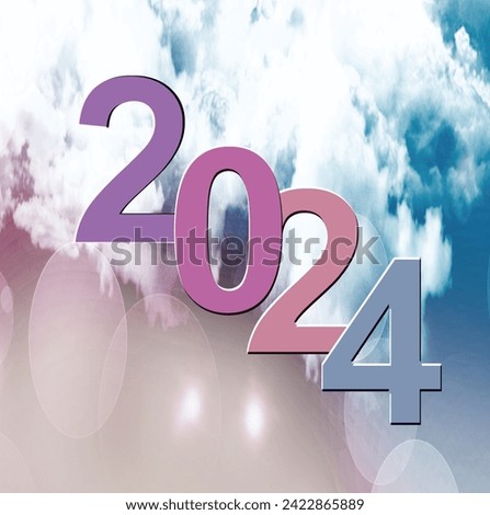 happy new years 2024 design with corel art, minimalis styles simple and elegan