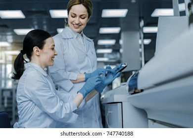 Happy nice women working together - Shutterstock ID 747740188