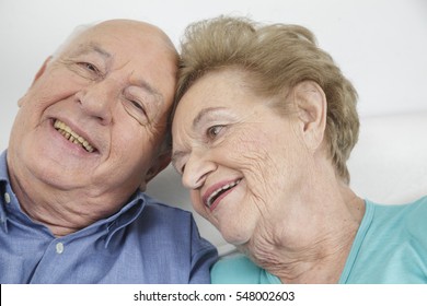 Happy Older Couple Still In Love And Playing And Being Silly