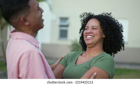 Happy People Embrace. Real Life Authentic Family Hug. Ecstatic Young Woman Face Closeup Embracing Friend 2