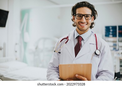 Happy Physician With A Clipboard