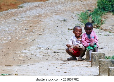 Happy Poor African Boys - Smiling Malagasy Children