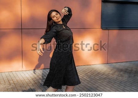 Similar – Young girl posing outdoor