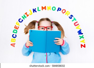 Happy Preschool Child Learning Read Write Stock Photo 584858032 ...