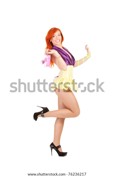 redhead fancy dress