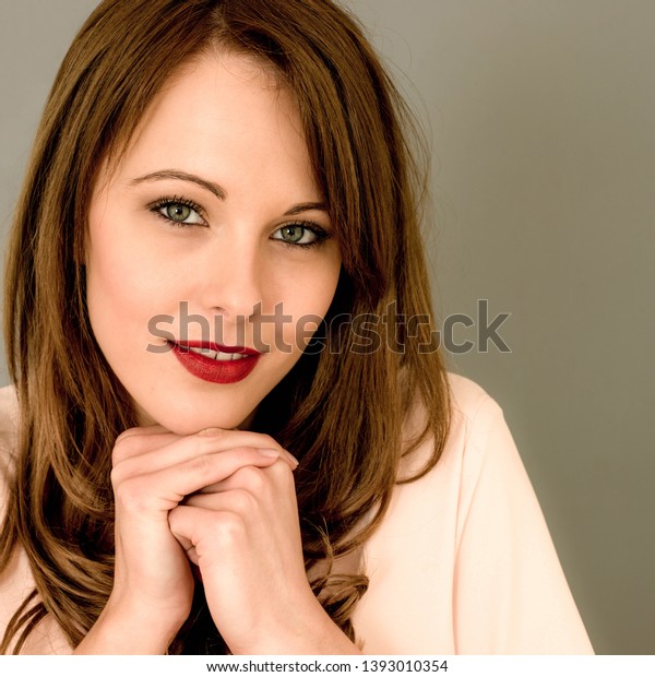 Happy Relaxed Confident Business Woman Smiling Stock Photo (Edit Now ...