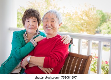 Happy Senior Adult Chinese Couple Portrait