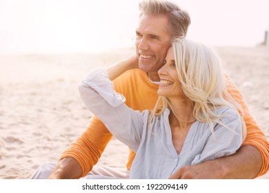 Happy senior couple spending time at the beach. Concepts about love,seniority and people