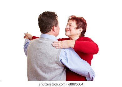 Happy Senior Couple Taking A Dancing Class