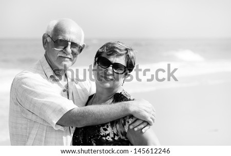 Similar – Love Couple Middle age Joy