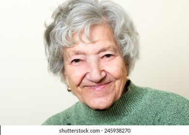 Happy senior lady portrait
