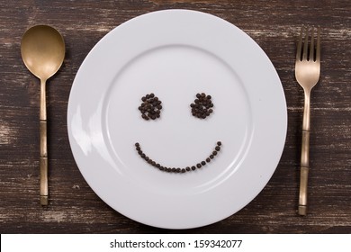 Happy smiley face on dish plate - Powered by Shutterstock