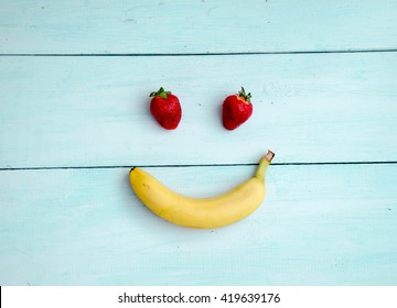 Happy Smiling Fruit Face