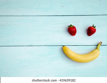 Happy Smiling Fruit Face