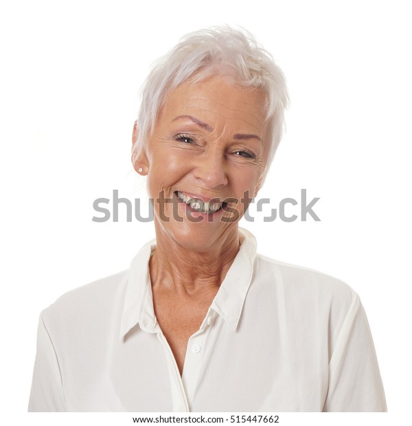 Happy Smiling Older Lady Her Sixties Stock Photo Edit Now