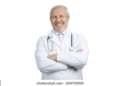 Happy Smiling Physician Folded Arms Old Stock Photo 1059739505 ...