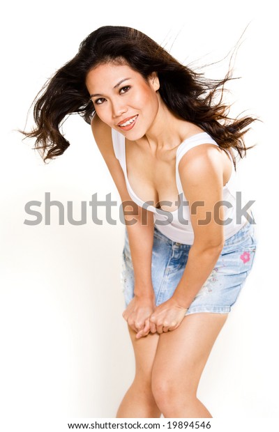 Happy Smiling Sexy Asian Girl Next Stock Photo Edit Now 19894546
