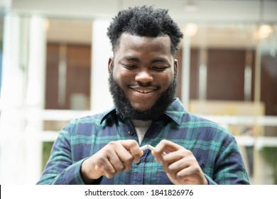 Happy Smiling Successful African Black Man  Quit Smoking, Smoking Ban Concept