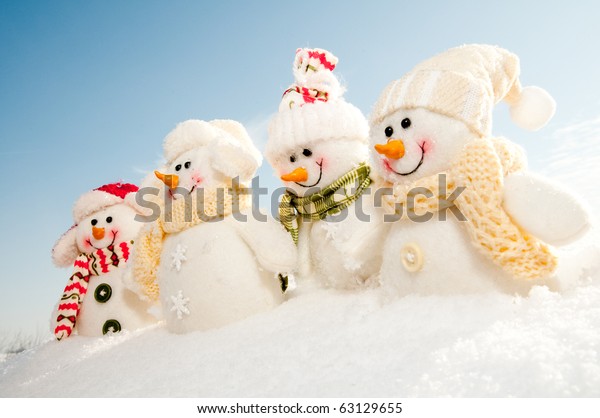 Happy Snowman Team Stock Photo 63129655 | Shutterstock