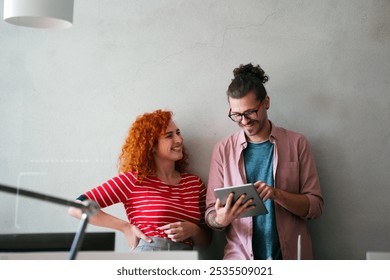 Happy software developers working on meeting, Programming advanced code artificial intelligence.