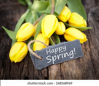 happy spring flowers