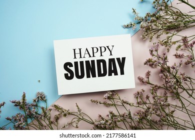 Happy Sunday Text Message Flower On Stock Photo 2177586141 | Shutterstock