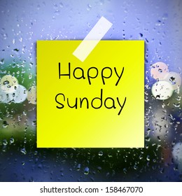 Happy Sunday Water Drops Background Copy Stock Photo 158467070 ...