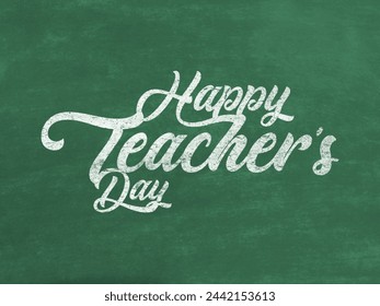 Happy Teacher's Day. Hand lettering. design element for congratulation cards, banners and flyers. - Powered by Shutterstock