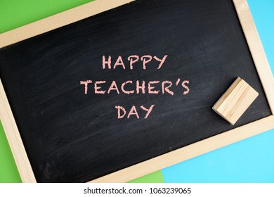 Happy Teachers Day Wording On Black Stock Photo 1063239125 | Shutterstock