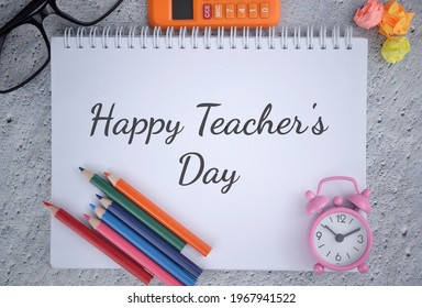 Happy Teachers Day Wording School Kits Stock Photo 1967941522 ...