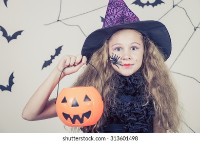 Happy Teen Girl On Halloween Party Stock Photo 313601498 | Shutterstock