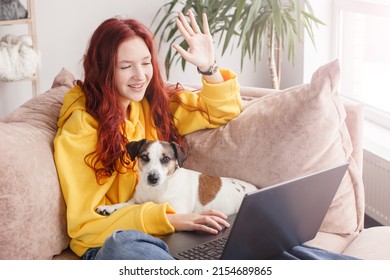 Happy Teen Girl Sit On Sofa Stock Photo 2154689865 | Shutterstock