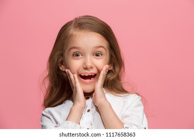 Happy Teen Girl Standing Smiling Isolated Stock Photo 1117658363 ...