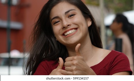 Happy Teen Thumbs Up