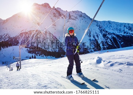 Similar – Image, Stock Photo In the drag lift