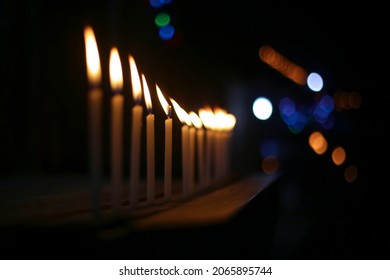 Happy Thadingyut Festival With  Candle Light In Myanmar