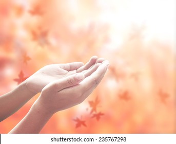 Happy Thanksgiving Day Concept Spiritual Hand Stock Photo 235767298 |  Shutterstock