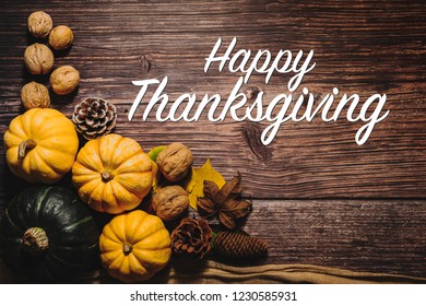 Happy Thanksgiving Day Pumpkin Nut On Stock Photo 1230585931 | Shutterstock