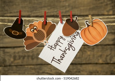 Happy Thanksgiving Greeting Card Or Background.