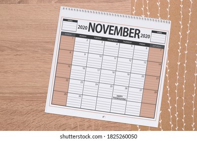 Happy Thanksgiving November 2020 Calendar