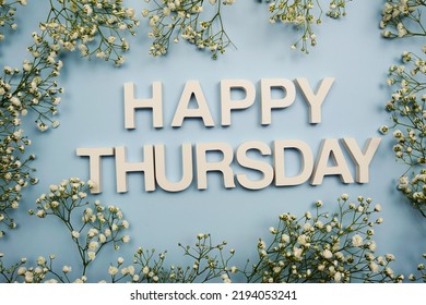 Happy Thursday Alphabet Letters On Blue Stock Photo 2194053241 ...