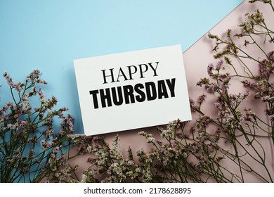 Happy Thursday Text Message Flower On Stock Photo 2178628895 | Shutterstock