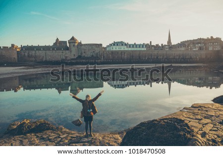 Similar – Image, Stock Photo Saint-Malo in Brittany