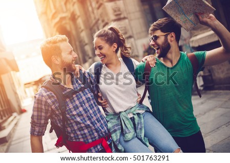Similar – Image, Stock Photo Friendly guide smiling in front of Angkor Wat temple