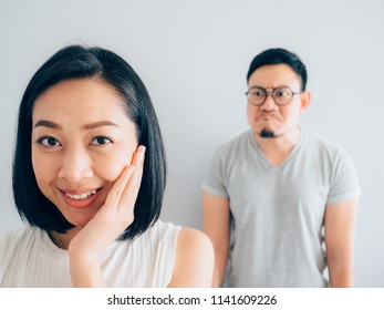 Happy Tricky Asian Wife Angry Loser Stock Photo 1141609226 Shutterstock picture picture